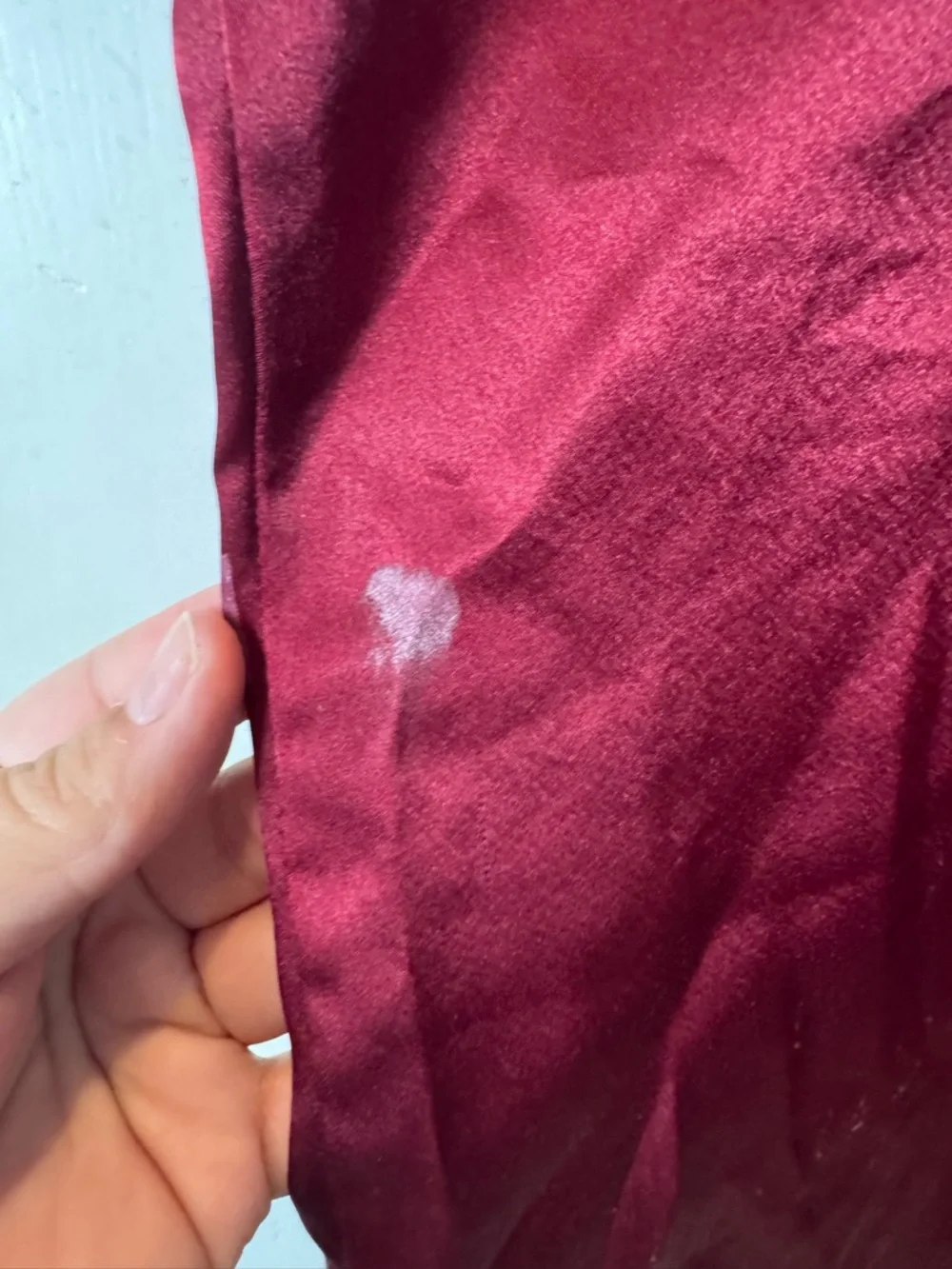 Vintage Satin Lace-Trim Nightdress - Burgundy by